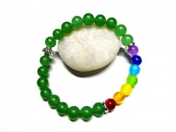 Jade & Cat's Eye 7 chakra Bracelet, lithotherapy jewel yoga meditation