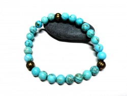 Turquoise howlite Bracelet, lithotherapy jewel yoga meditation boho hippie chic