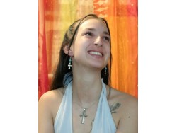 Model Yael Photographer Pete Mitchell necklace earrings Ankh cross of life silver howlite turquoise Egypt amulet
