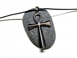 Collier + pendentif Ankh / Croix de vie argent bijou Égypte antique bijoux mythologie égyptienne amulette protection chance