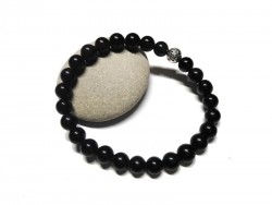 Obsidian Bracelet, lithotherapy jewel yoga meditation