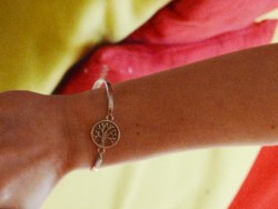 Bracelet bangle Silver Tree of Life spirituality jewel