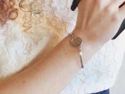 Bracelet ajustable Argent Arbre de vie bijou spiritualité pour femme