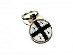 Silver Key ring, Admiralty of Brittany heraldry jewel accessory Brittany