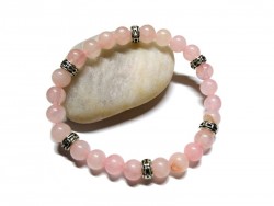 Pink Quartz Bracelet, lithotherapy jewel yoga meditation boho hippie chic