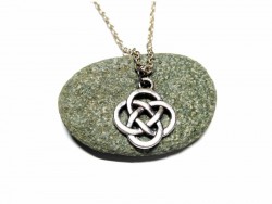 Silver Necklace, silver Celtic Knotworks pendant