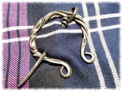 Fibula brooch - Tin Penannular fibula brooch Celtic Viking jewel medieval accessory