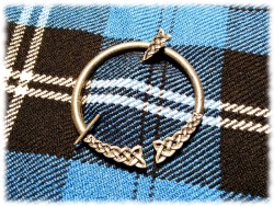 Tin Celtic penannular fibula brooch with knotworks Celtic Viking accessory medieval outfit artifact ethnic art