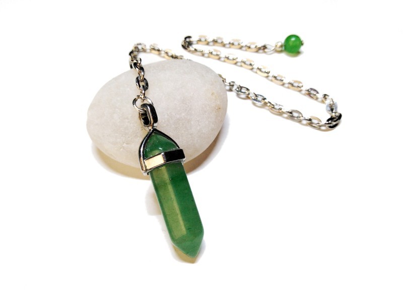 Aventurine guidance Pendulum, Gemstone accessory divination lithotherapy