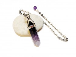 Amethyst guidance Pendulum, Gemstone accessory divination lithotherapy