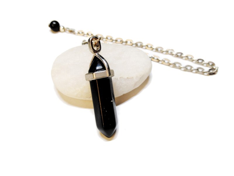 Obsidian guidance Pendulum, Gemstone accessory divination lithotherapy