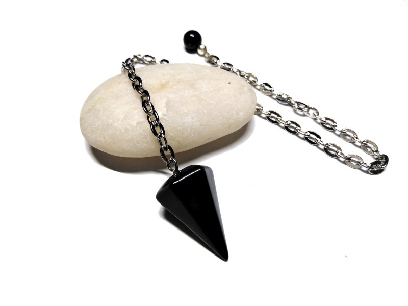 Obsidian guidance Pendulum, Gemstone accessory divination lithotherapy