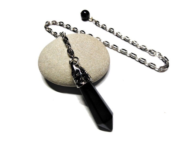 Obsidian guidance Pendulum, Gemstone accessory divination lithotherapy