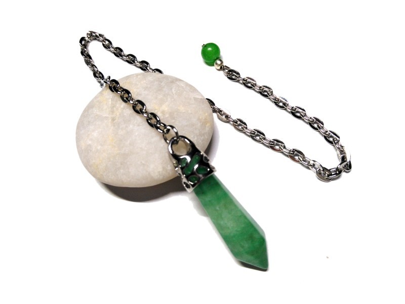 Aventurine guidance Pendulum, Gemstone accessory divination lithotherapy