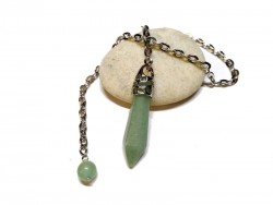 Aventurine guidance Pendulum, Gemstone accessory divination lithotherapy