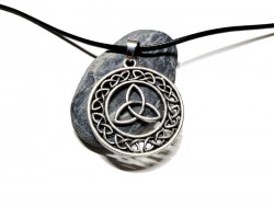 Collier & pendentif argent Triquètre avec entrelacs, bijou celtique, triquetra wiccan celte druidique paganisme wicca