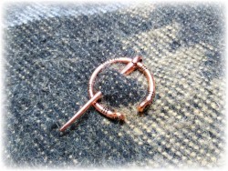 Copper Penannular fibula brooch Celtic Viking accessory medieval outfit artifact ethnic art