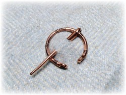 Copper Penannular fibula brooch Celtic Viking accessory medieval outfit artifact ethnic art