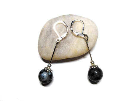 Boucles D'oreilles Verre à L'argent - Fabriqué En France - Léger, Dormeuses - Neuf Avec étiquettes