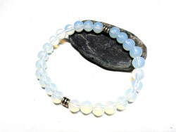 Bracelet Opalite bijou lithothérapie 7ème chakra couronne calme paix équilibre émotionnel méditation yoga à Quimperlé