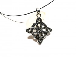Nœud de Sorcière ornementé, bijou paganisme Wicca, idée cadeau indispensable pour une sorcière, fil inox collier & pendentif 