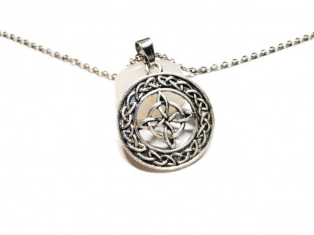 Collier Pendentif Nœud De Sorcière Dans Un Croissant De Lune - Neuf Sans Emballage