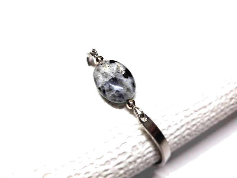 Labradorite, bijou lithothérapie, une élégante amulette de protection, labradorite sombre en bracelet semi-rigide 