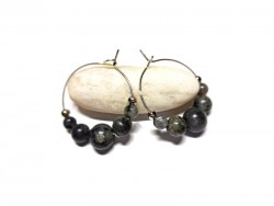 La labradorite rééquilibre les énergies : à porter en créoles pour vous sentir ancrée et en harmonie avec vous-même.