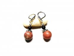 Silver Earrings, Rhodonite, Gemstone jewel gemstone yoga meditation boho hippie chic