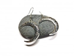 Moon and Pentagram - Silver...