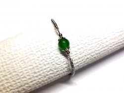 Jade Silver Bracelet, lithotherapy jewel yoga meditation boho hippie chic