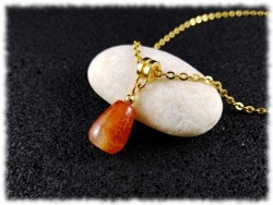Gold Necklace Agate pendant, lithotherapy jewel gemstone yoga meditation boho hippie chic