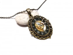 Bijou collier steampunk bronze pensé pour les cosplayers exigeants en quête d'authenticité, par La Blanche Hermine.