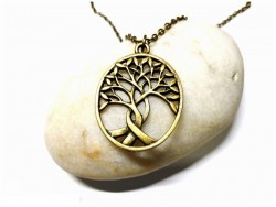 Bronze Necklace, bronze Tree of life pendant
