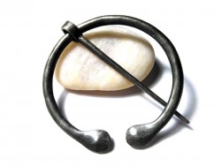 Fibula brooch - Tin Penannular fibula brooch Celtic Viking jewel medieval accessory