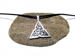 Collier + pendentif Double triquètre bijou celtique argent triquetra celte bijoux celtes amulette
