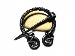 Tin Celtic penannular fibula brooch with snakes Celtic Viking jewel medieval accessory