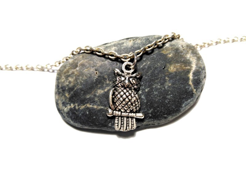 Necklace + pendant, Owl silver owls jewel wicca witch witchcraft pagan